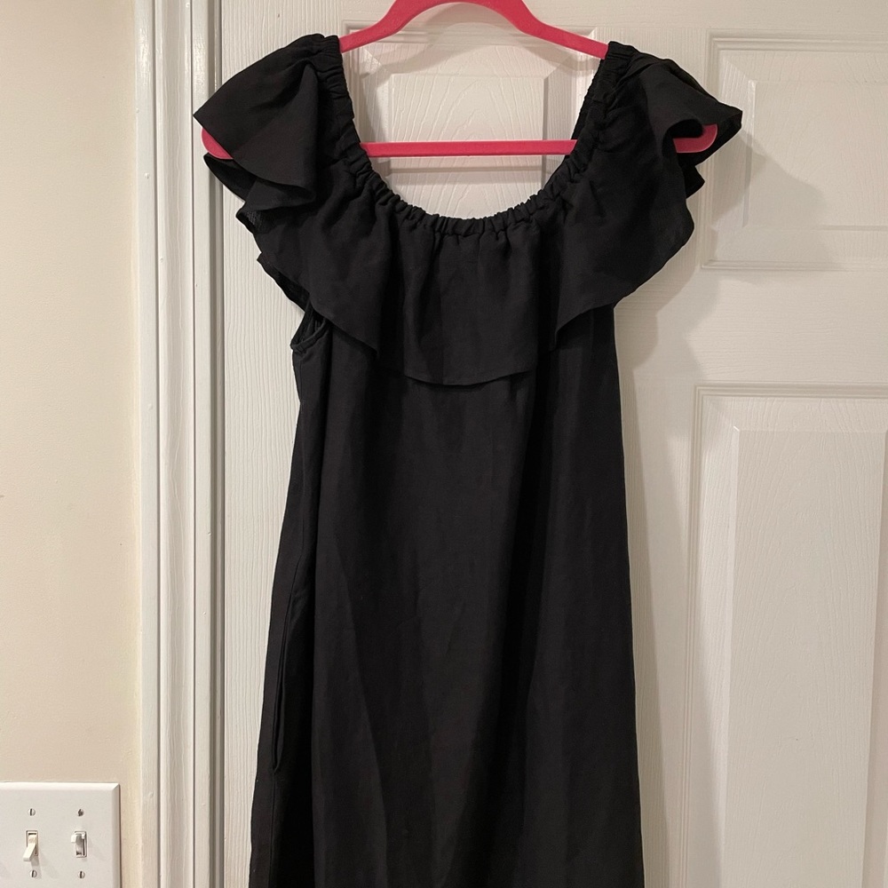 Tommy Bahama Linen-blend off-the-shoulder Dress